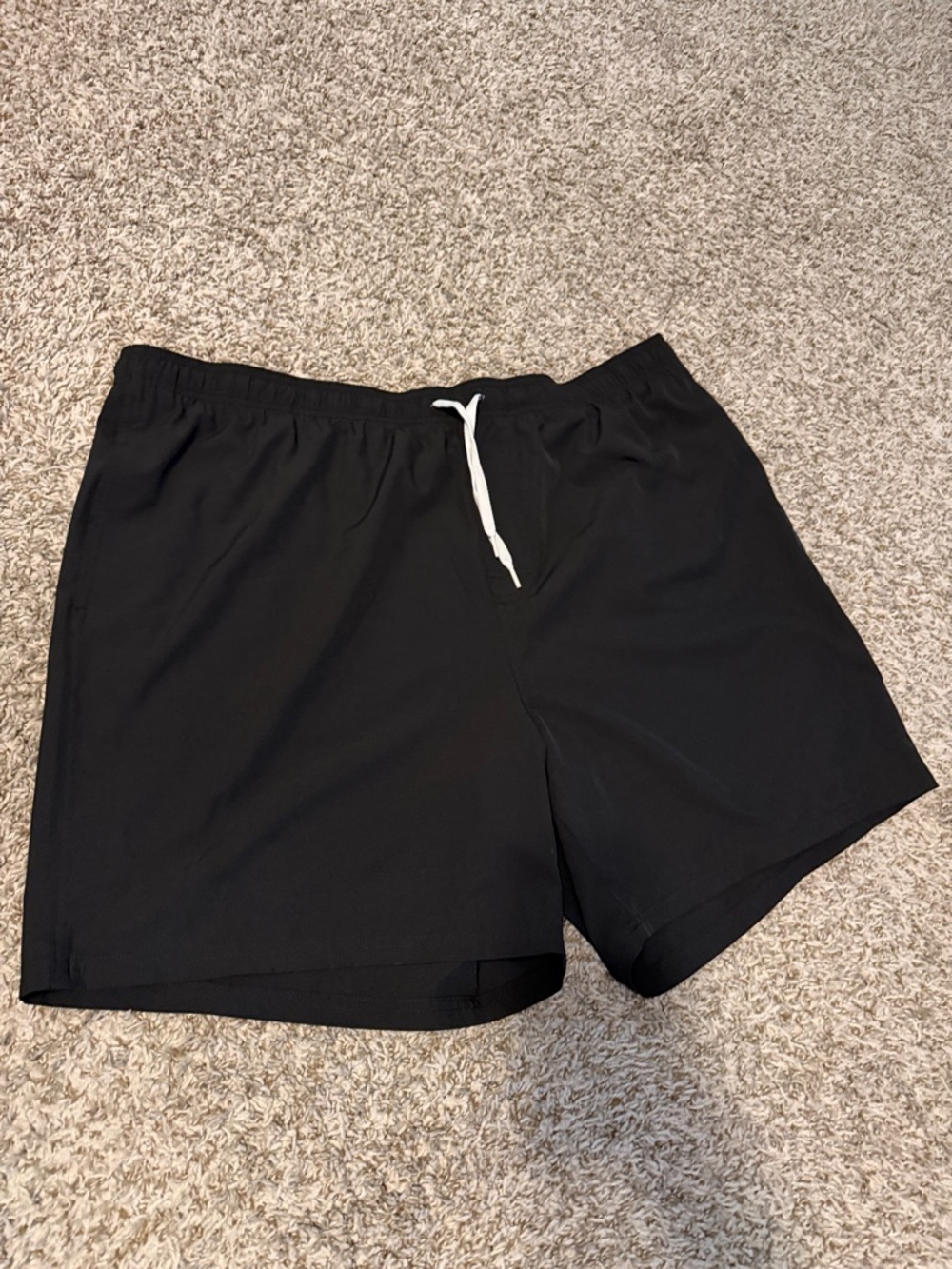 Black Drawstring Athletic Shorts